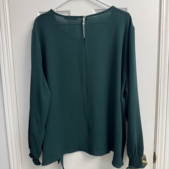 Ricki's Deep Green Women's Long Sleeve Blouse-18- NWOT - Picture 7 of 8